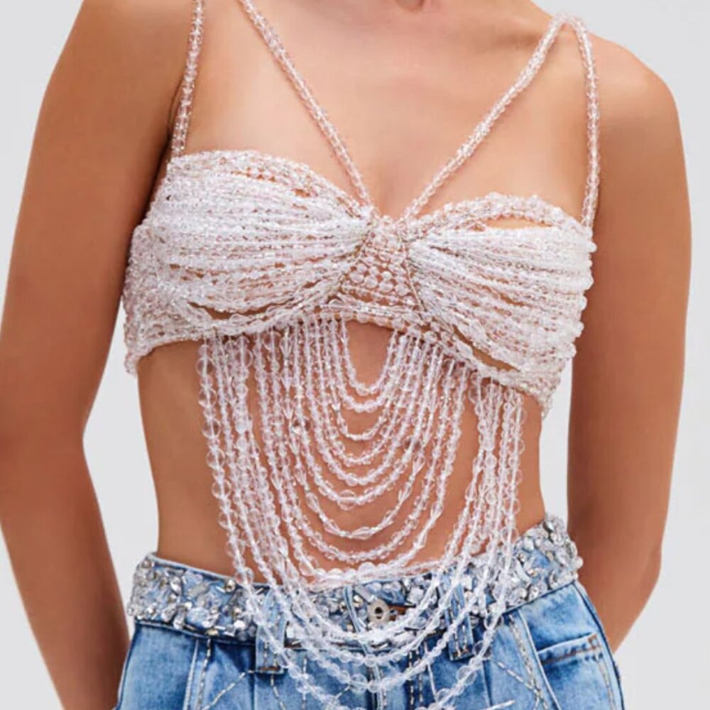 PatBO Hand-Beaded Bralette (RUNWAY) - Picture 3 of 3